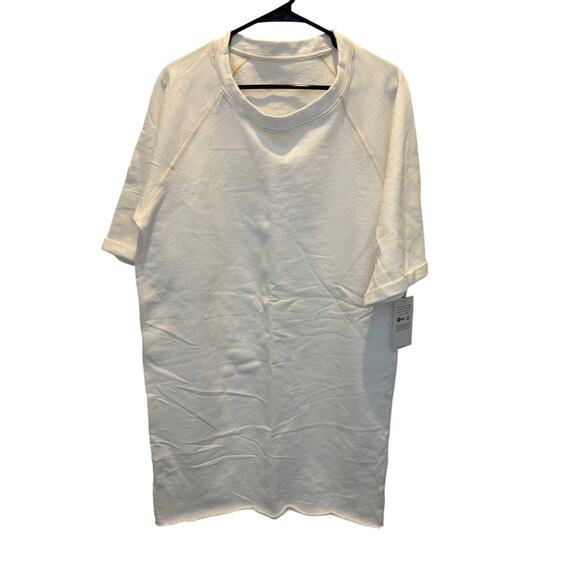 ETICA WHITE LINEN BLEND TEE SHIRT DRESS NWT MEDIUM - Picture 1 of 5